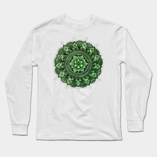 Mandala Green Long Sleeve T-Shirt